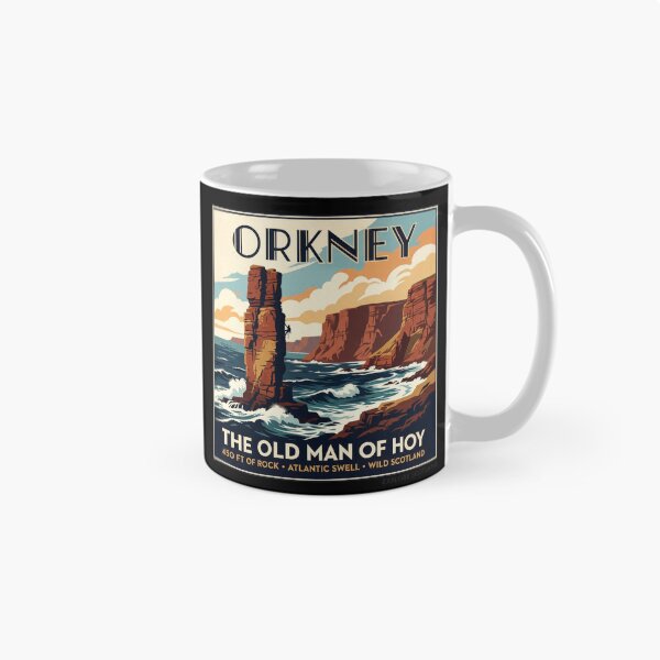 Item preview, Old Man of Hoy Orkney Scotland Vintage Travel Poster designed and sold by Loom on the Loch.