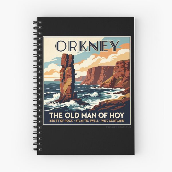 Item preview, Old Man of Hoy Orkney Scotland Vintage Travel Poster designed and sold by Loom on the Loch.