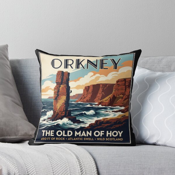 Item preview, Old Man of Hoy Orkney Scotland Vintage Travel Poster designed and sold by Loom on the Loch.