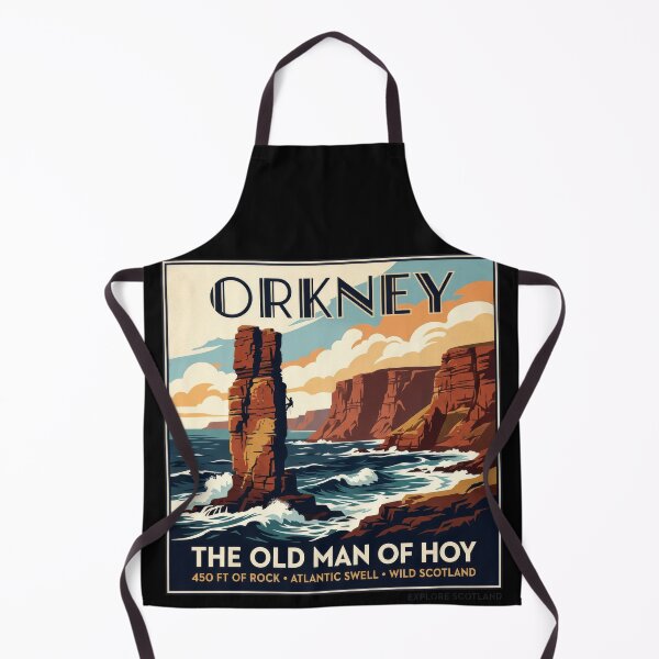Item preview, Old Man of Hoy Orkney Scotland Vintage Travel Poster designed and sold by Loom on the Loch.