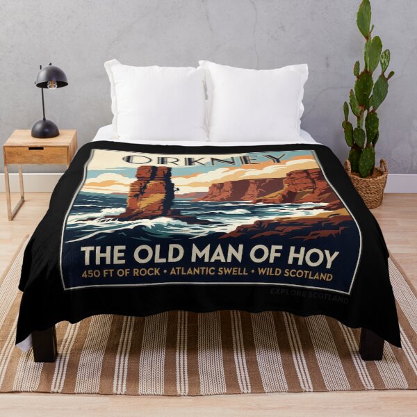 Item preview, Old Man of Hoy Orkney Scotland Vintage Travel Poster designed and sold by Loom on the Loch.