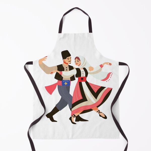 Item preview, Albanian Couple Dancing with Kosovo ?? & Albania ?? Flags | Powerful Albanian Dance designed and sold by gluxdesing.