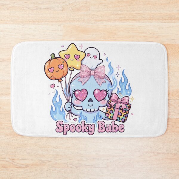 Item preview, Spooky Babe Blue Flame Skull Coquette Halloween Balloons Kawaii designed and sold by HealingEraInk.