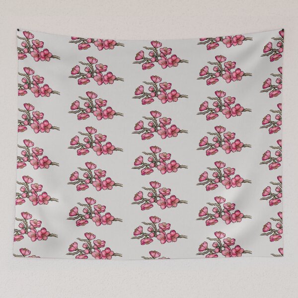 Item preview, Illustration of Lovely Pink Plum Blossoms, Chinese, Japanese Flower designed and sold by JoyfulWhimsy.