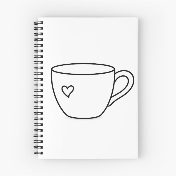 Item preview, Minimalist Coffee Cup with Heart - Line Art Design designed and sold by SimpleLinesCo.