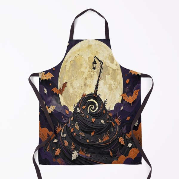 Item preview, Spiral Hill Under Giant Moon Halloween Silhouette designed and sold by Myxcriative1.