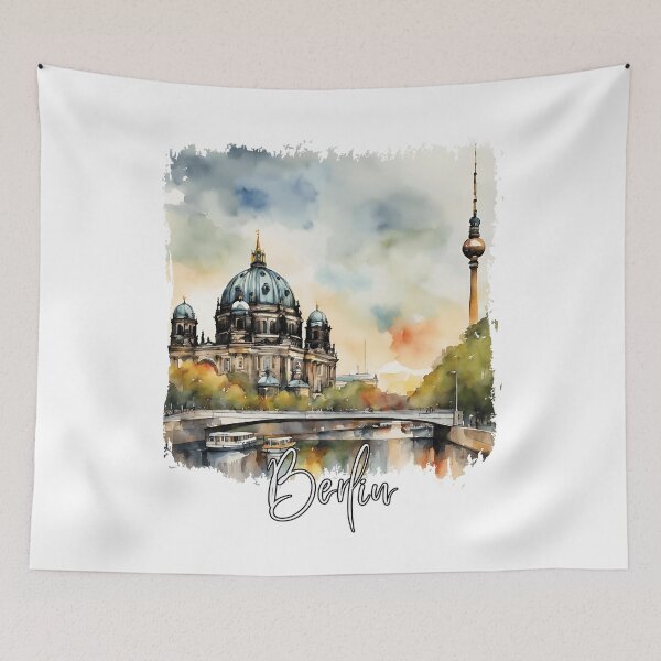 Item preview, Watercolor of Berlin, Berlin Germany designed and sold by Dressyourflag.