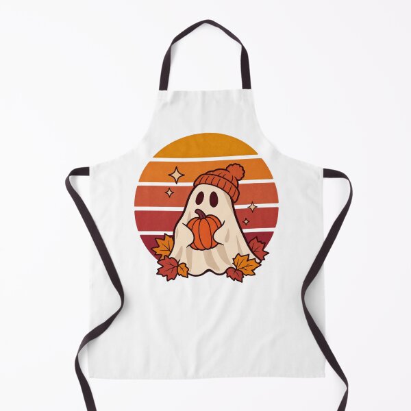 Aperçu de l'œuvre Autumn Ghost Pumpkin and Sunset Stripes créée et vendue par LuveraxArt.