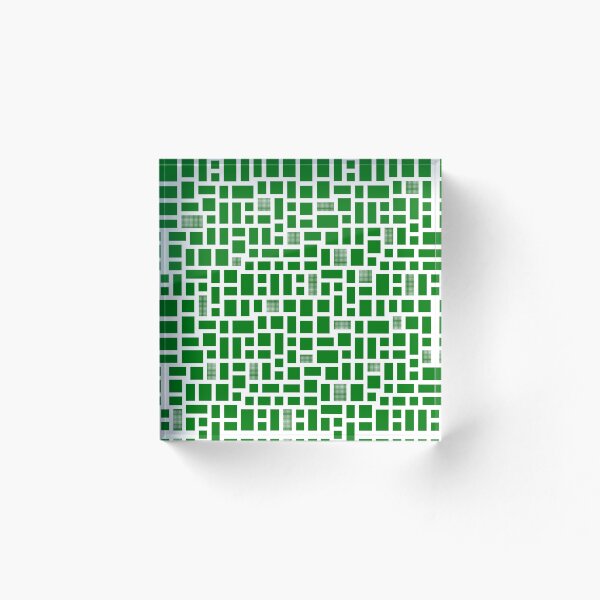 Aperçu de l'œuvre Carreaux de mosaïque minimalistes - Verts créée et vendue par CurioEphemeres.