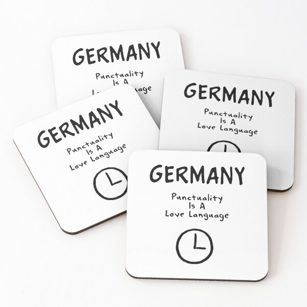 Item preview, Germany Clock Print – Punctuality Is A Love Language, Funny Design designed and sold by MarkedArtPrints.