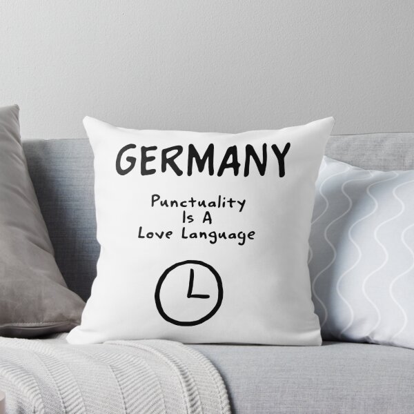 Item preview, Germany Clock Print – Punctuality Is A Love Language, Funny Design designed and sold by MarkedArtPrints.