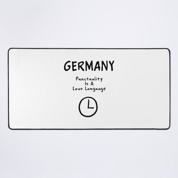 Item preview, Germany Clock Print – Punctuality Is A Love Language, Funny Design designed and sold by MarkedArtPrints.