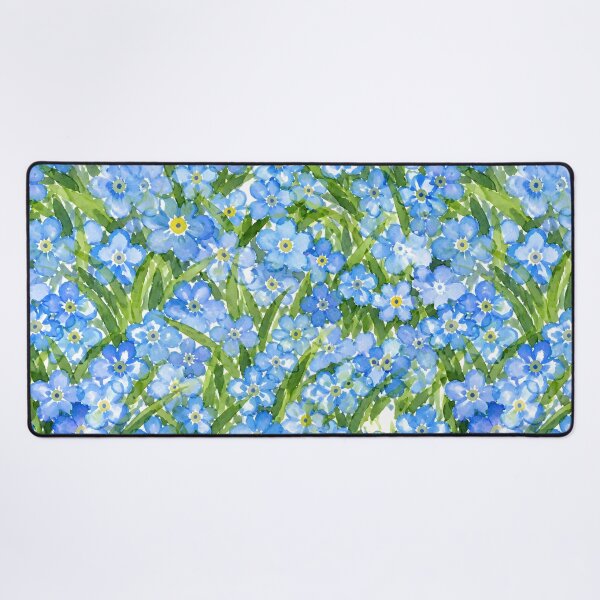 Item preview, Sky Blue Forget Me Not Meadow Flowers Watercolor Art Cottagecore HD Store designed and sold by bard-art.