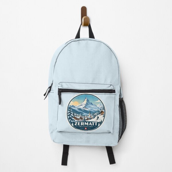 Item preview, Zermatt Matterhorn Ski Adventure Vintage Alpine Art designed and sold by GusiaTreasures.