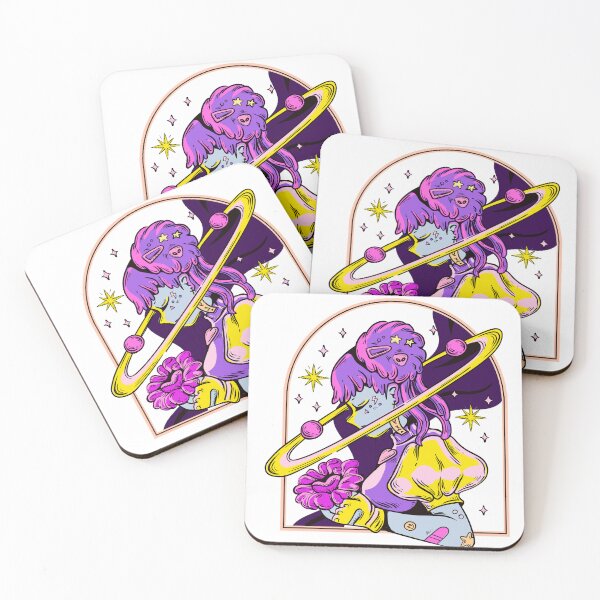 Item preview, Cosmic Space Girl Saturn Planet Illustration designed and sold by DesignByUmza.
