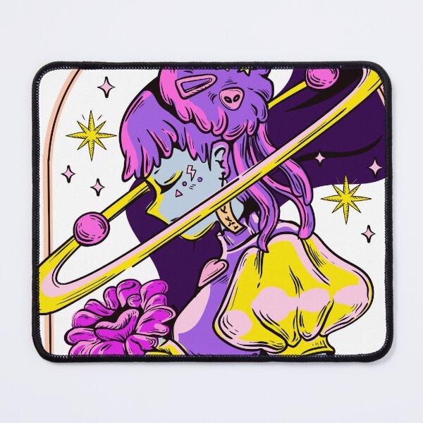 Item preview, Cosmic Space Girl Saturn Planet Illustration designed and sold by DesignByUmza.