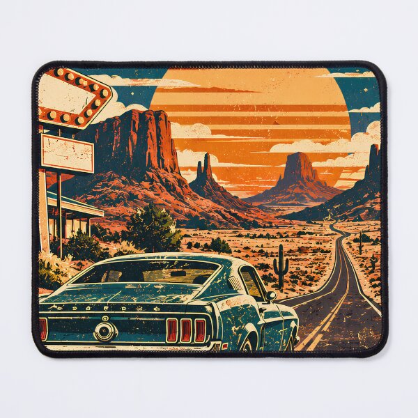 Item preview, Desert Road Trip Retro Travel Graphic designed and sold by Xuni Studio.
