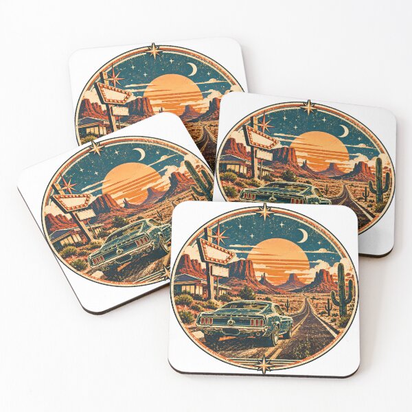Item preview, Desert Road Trip Retro Travel Graphic designed and sold by Xuni Studio.