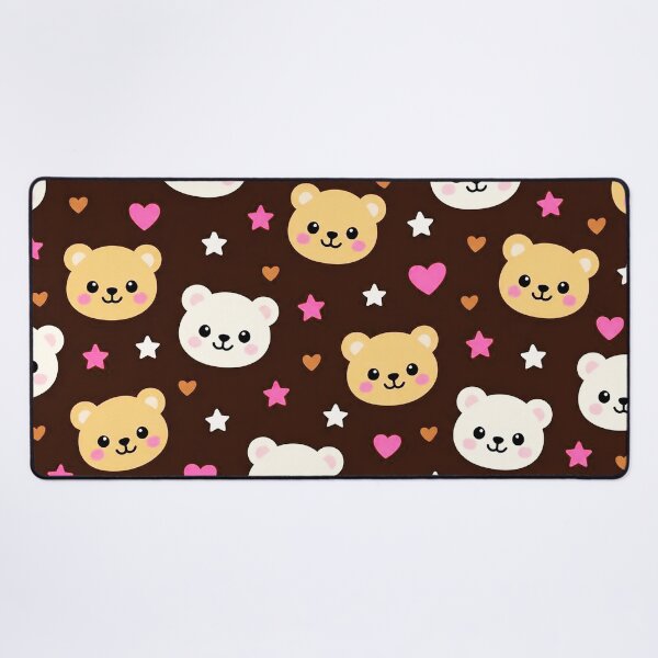 Item preview, Kawaii Teddy Bear Hearts & Stars Pattern – Cute Cozy Bear Design designed and sold by IMuDesigner.