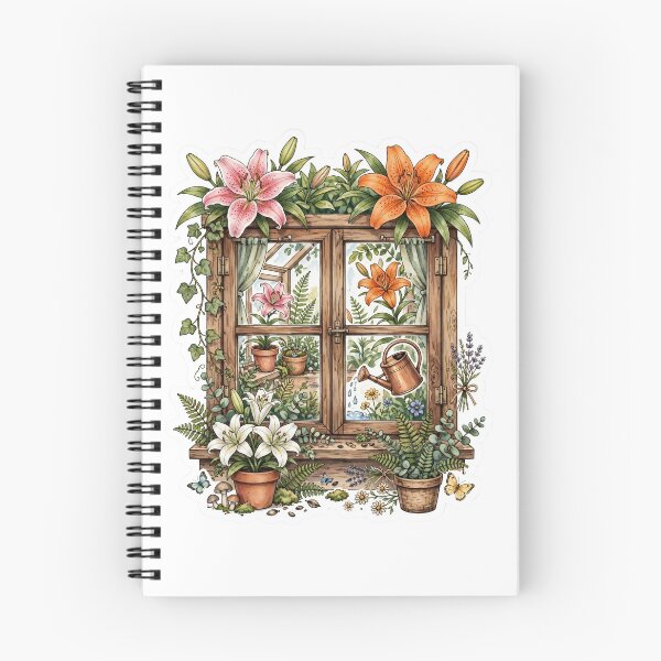 Item preview, Cozy Lily Greenhouse Flower Sticker designed and sold by RareBotanical .
