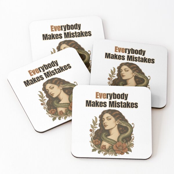 Item preview, Everybody Makes Mistakes - Eve And The Snake Funny Biblical Pun designed and sold by Neurospicy Trolls.