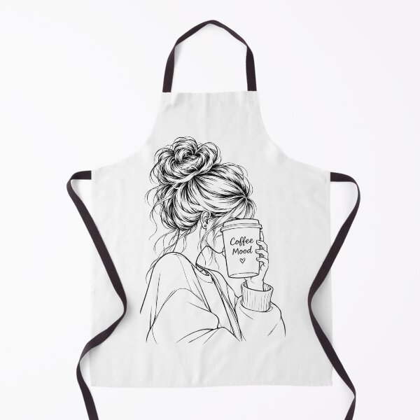 Item preview, Coffee Mood – Line Art Coffee Girl designed and sold by KALIMOOO.