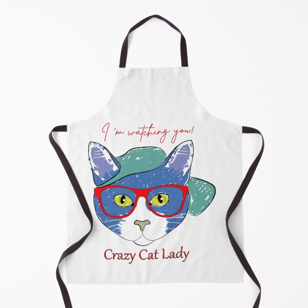 Item preview, Funny Crazy Cat Lady - Cool Cat with Red Glasses & Beret Vector Graphic Design designed and sold by Carftora786.