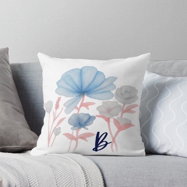 Item preview, Floral Watercolor Monogram Letter B Art designed and sold by MaisyTorrence.