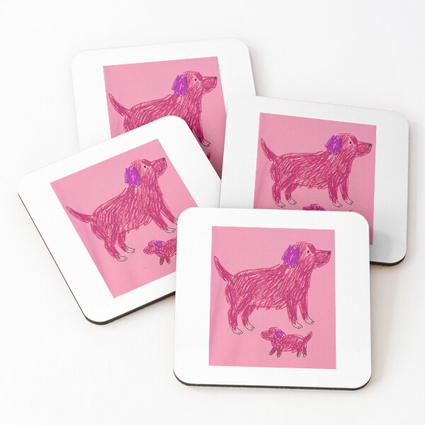 Item preview, Happy Dog Drawing – Cute Childlike Two Dogs Illustration designed and sold by PhokaPhokich.