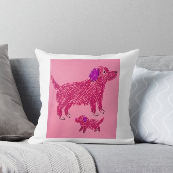 Item preview, Happy Dog Drawing – Cute Childlike Two Dogs Illustration designed and sold by PhokaPhokich.