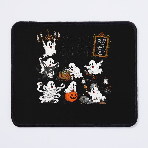 Item preview, Adhd Ghost Meeting Halloween Ghost Humor Spooky Chaos designed and sold by Chromatic-Cubes.