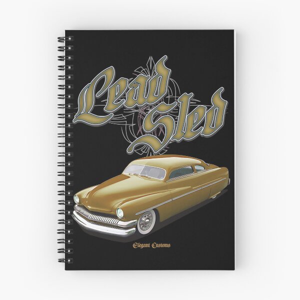 Item preview, 1951 Mercury Chopped Lead Sled Butter Scotch with text - Lowrider, Kustom, Hot Rod, Muscle Car designed and sold by Elegant Customs.