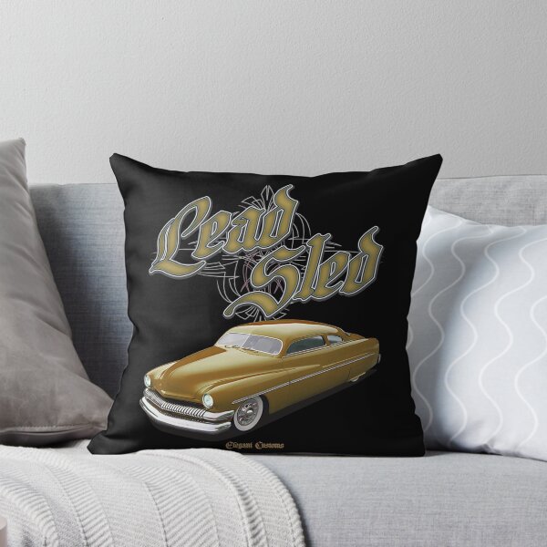 Item preview, 1951 Mercury Chopped Lead Sled Butter Scotch with text - Lowrider, Kustom, Hot Rod, Muscle Car designed and sold by Elegant Customs.