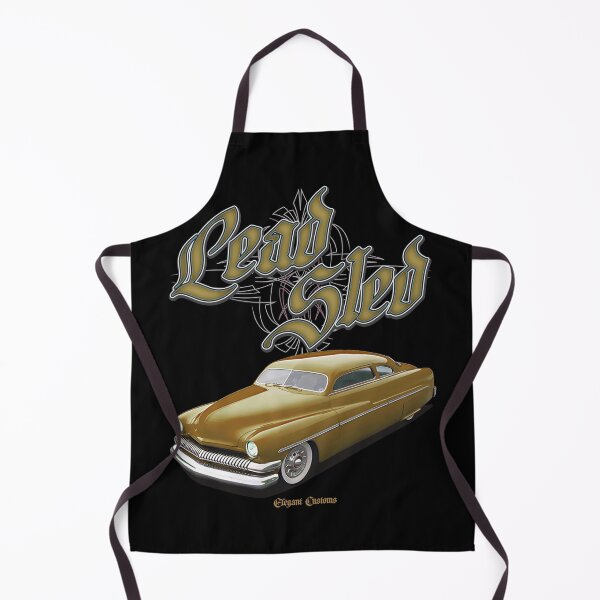 Item preview, 1951 Mercury Chopped Lead Sled Butter Scotch with text - Lowrider, Kustom, Hot Rod, Muscle Car designed and sold by Elegant Customs.