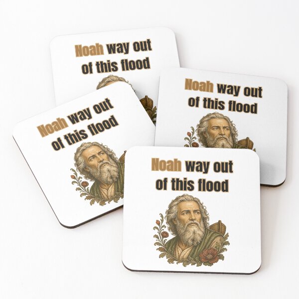 Item preview, Noah Way Out Of This Flood - Funny Noah's Ark Biblical Pun designed and sold by Neurospicy Trolls.