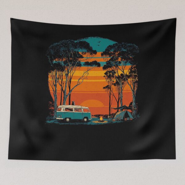 Item preview, Retro Australian Camping Koala Camper Sunset designed and sold by D-Oles-Mercher.