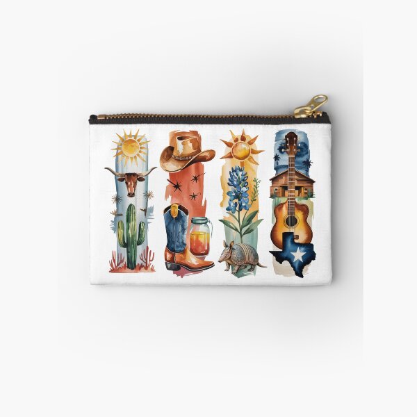 Item preview, Texas Lone Star Watercolor – Longhorn, Boots & Bluebonnet designed and sold by Marie Gems.