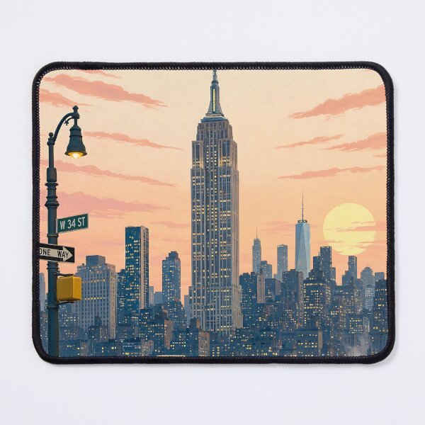 Item preview, New York USA Minimalist Travel Poster Empire State Building designed and sold by JIGUWORLD.