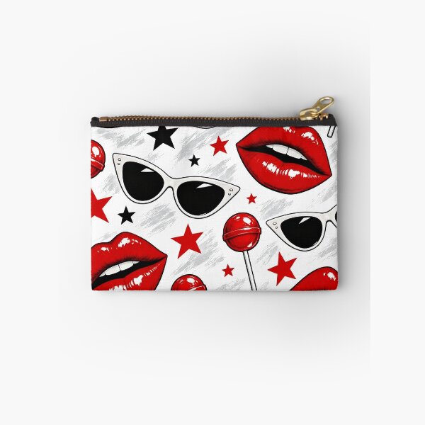 Item preview, Retro Red Lips & Sunglasses Pattern – Sweet Pop Art Style designed and sold by IMuDesigner.
