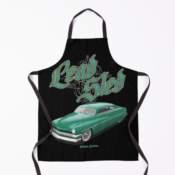 Item preview, 1951 Mercury Chopped Lead Sled Green with text - Lowrider, Kustom, Hot Rod, Muscle Car designed and sold by Elegant Customs.