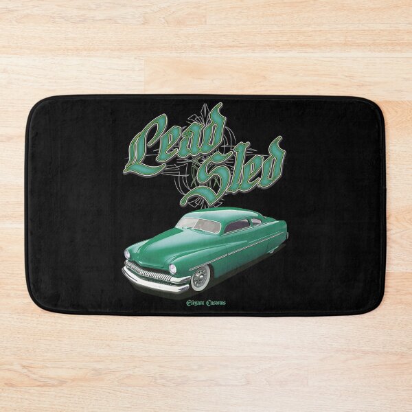 Item preview, 1951 Mercury Chopped Lead Sled Green with text - Lowrider, Kustom, Hot Rod, Muscle Car designed and sold by Elegant Customs.