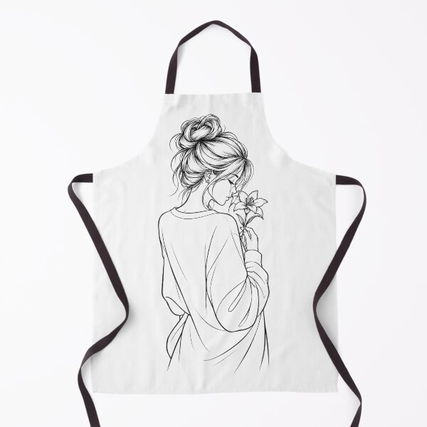 Item preview, Woman with Lily – Floral Line Art designed and sold by KALIMOOO.