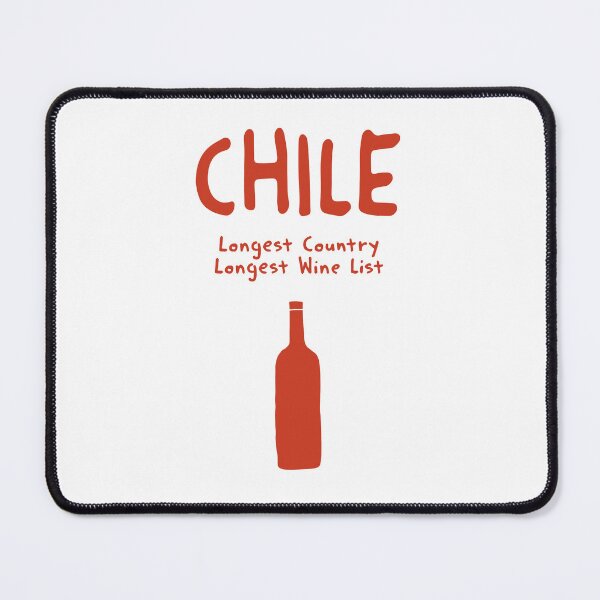 Item preview, Chile Wine Print – Longest Country Longest Wine List, Funny Design designed and sold by MarkedArtPrints.