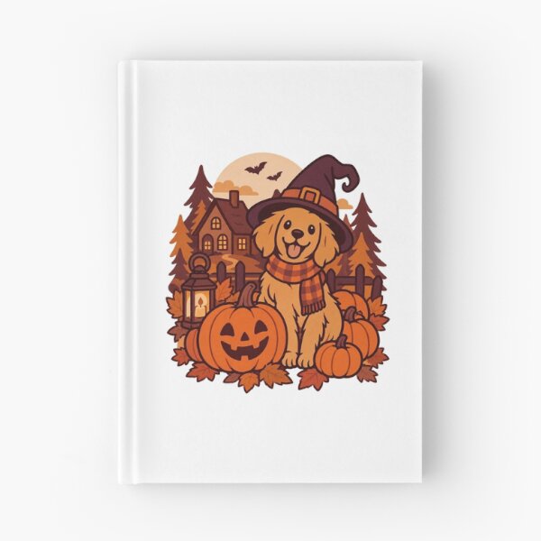 Item preview, Halloween Witch Dog and Pumpkin House Scene designed and sold by LuveraxArt.