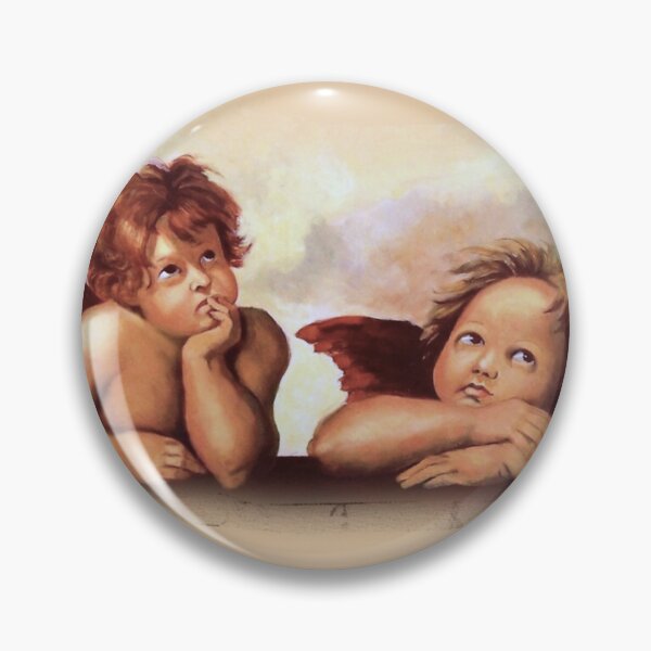 Aperçu de l'œuvre D'après Raphaël : Deux chérubins angéliques, tableau célèbre créée et vendue par JoyfulWhimsy.