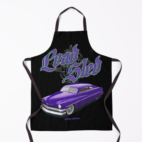 Item preview, 1951 Mercury Chopped Lead Sled Purple with text - Lowrider, Kustom, Hot Rod, Muscle Car designed and sold by Elegant Customs.