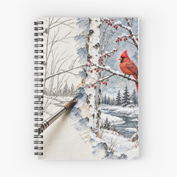 Item preview, Boceto para pintura de un bosque de abedules en invierno designed and sold by Maria Dryfhout.
