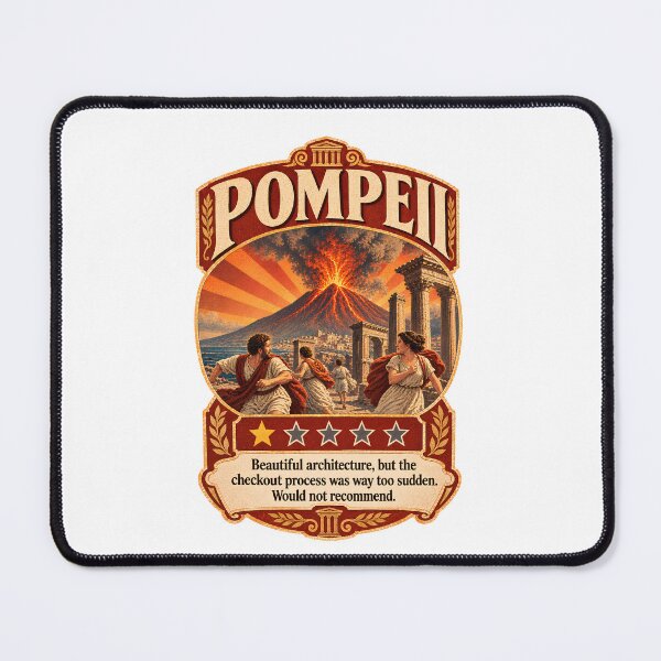 Item preview, Pompeii One Star Review - Funny History Vesuvius 79 AD History Dark Humor designed and sold by Neurospicy Trolls.