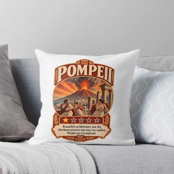 Item preview, Pompeii One Star Review - Funny History Vesuvius 79 AD History Dark Humor designed and sold by Neurospicy Trolls.