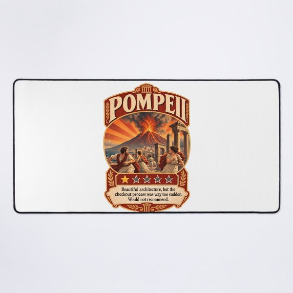 Item preview, Pompeii One Star Review - Funny History Vesuvius 79 AD History Dark Humor designed and sold by Neurospicy Trolls.